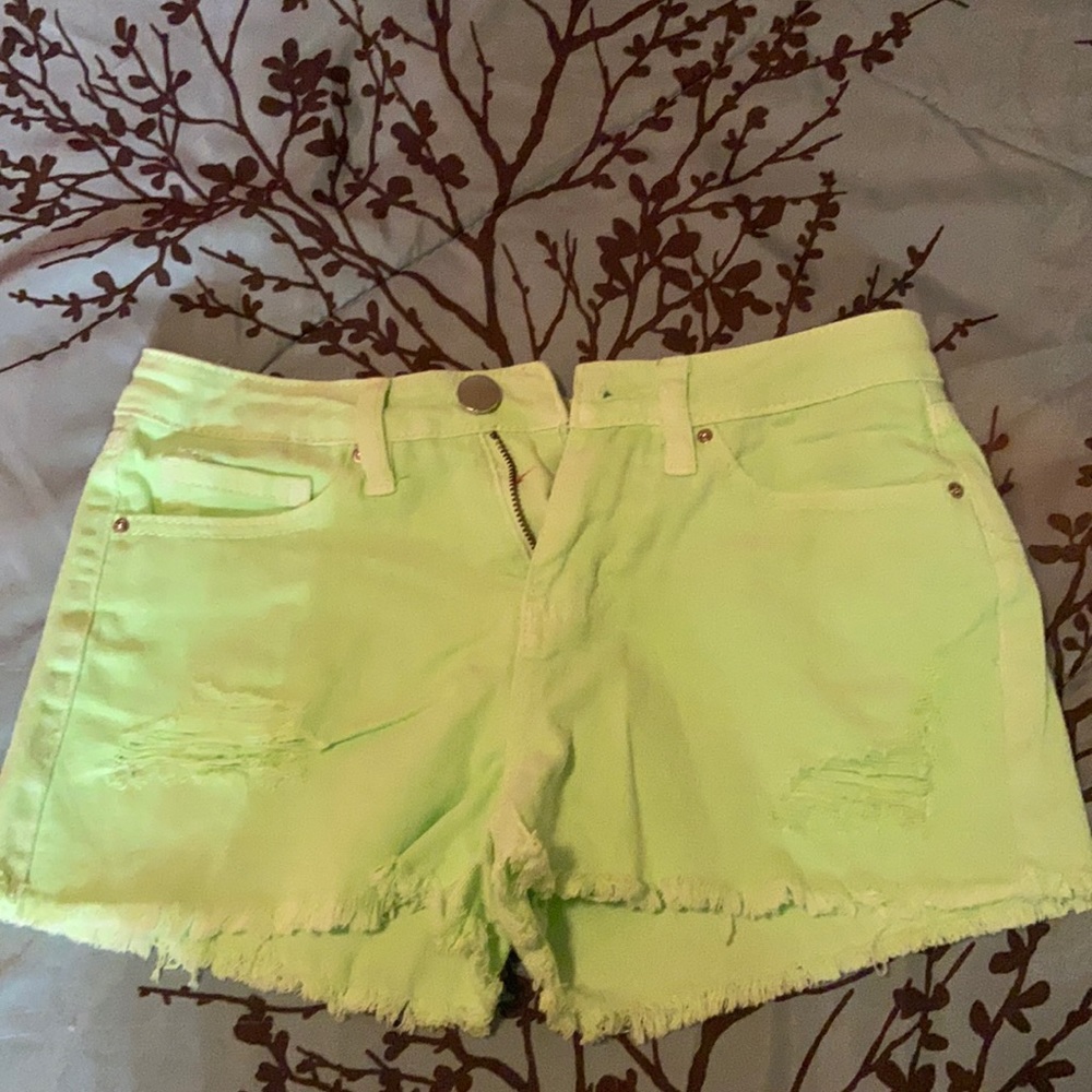 Lime green size 0 shorts from Fashion Nova.